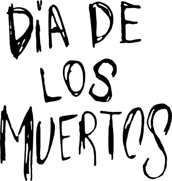 istock Dia de los muertos (Day of the dead). Lettering phrase on white background. Design element for poster, card, banner. Vector illustration 1159970861