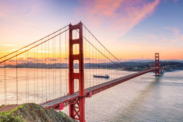 istock Famous Golden Gate Bridge, San Francisco at sunset 1159970892