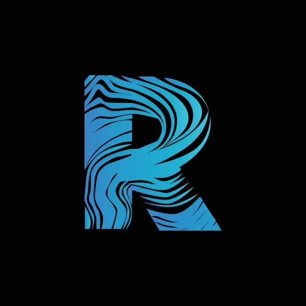 Vector illustration of Letter R logo design template