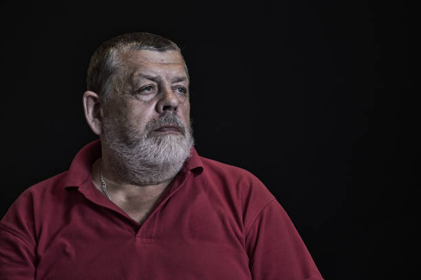 istock Nice stylized portrait of a thoughtful senior man 1159977860