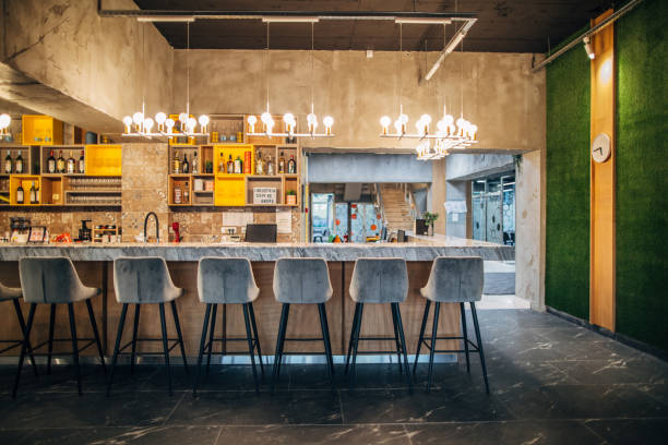 istock Bar counter of modern cafe 1159982826