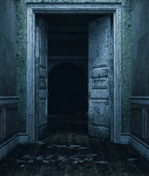 Photo of An old doors in abandoned house