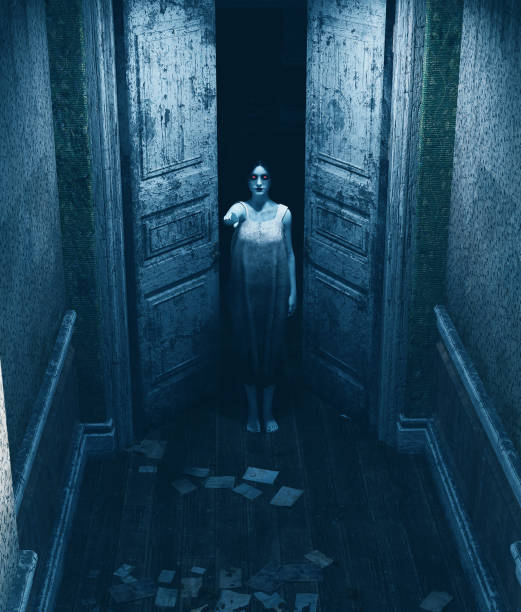 istock ghost woman in haunted house 1159984209