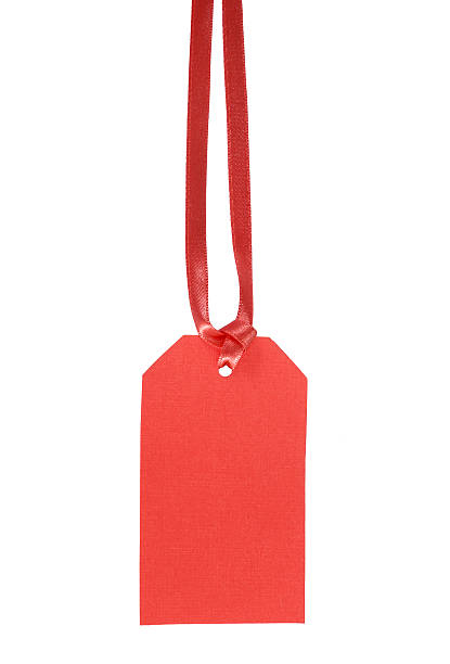 istock Red gift tag and ribbon 115998473
