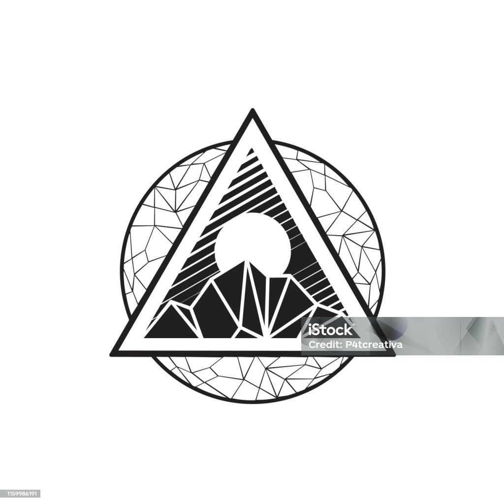 Thiết Kế Logo Hình Tam Giác Cảnh Núi Hình minh họa Sẵn có - Tải ...