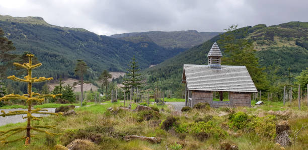 Praying in the mountains