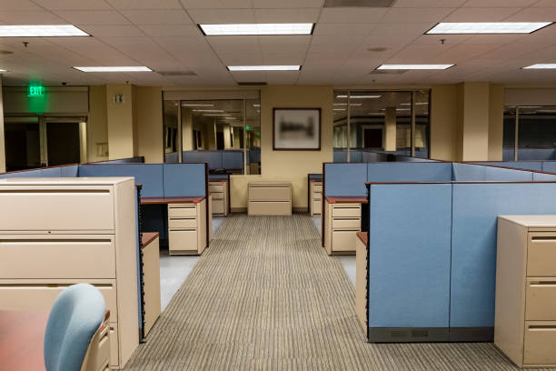 Empty Office Space Ready to Occupy Empty Office Space Ready to Occupy office cubicle photos stock pictures, royalty-free photos & images