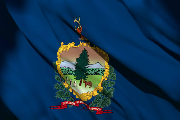 istock 3d rendering of Vermont State flag 1159990470