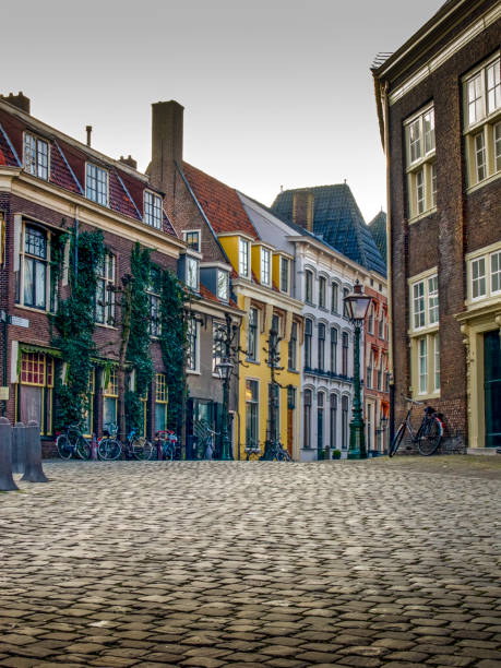 Shot in the historical centre of Leiden. Square of the Pieterskerk (church of Pieter) also the church of the Pelgrim fathers