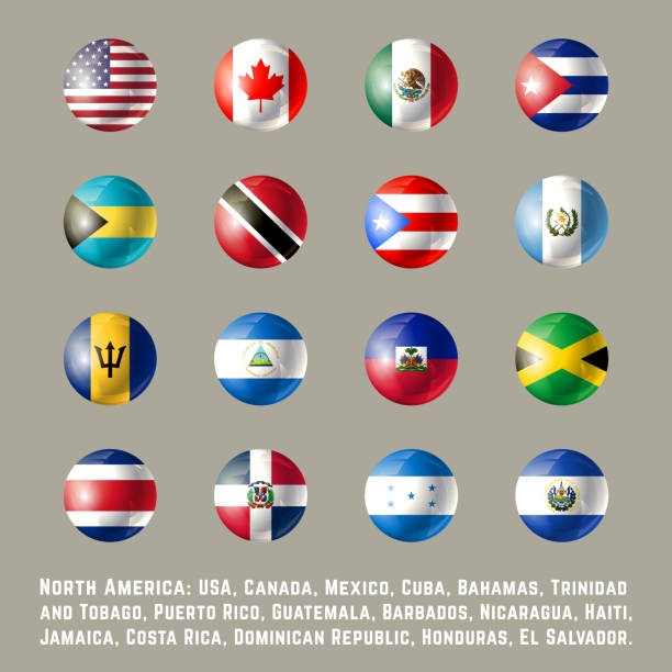 ameryka północna okrągłe flagi - haiti flag republic of haiti flag of haiti stock illustrations