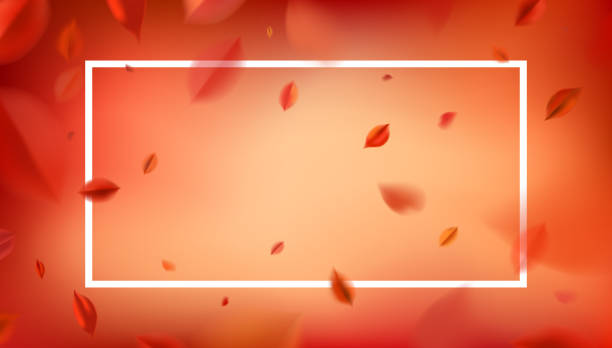 紅葉の秋の自然の背景 - falling autumn backgrounds retro revival点のイラスト素材／クリップアート素材／マンガ素材／アイコン素材