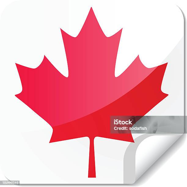 Ciambellina Flagscanada - Immagini vettoriali stock e altre immagini di Appiccicoso - Appiccicoso, Bandiera, Bandiera del Canada