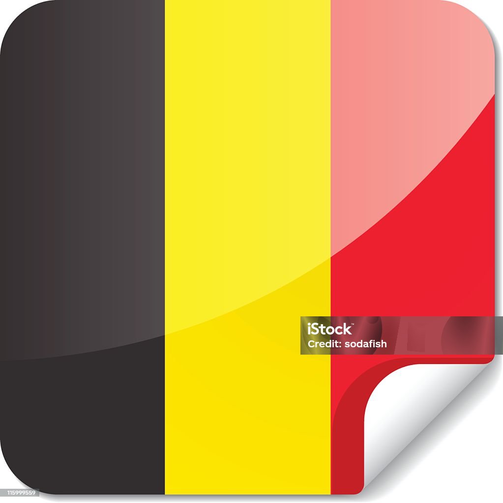 Klebrig Flags/Belgien - Lizenzfrei Belgien Vektorgrafik