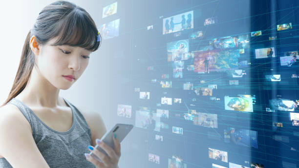 istock Social media concept. Streaming video. 1159996380