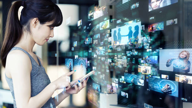 istock Social media concept. Streaming video. 1159996414
