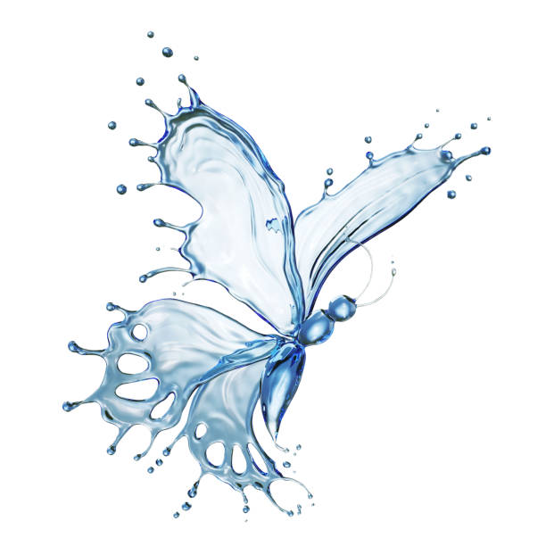 istock Butterfly made of water splash shape. 1160006478