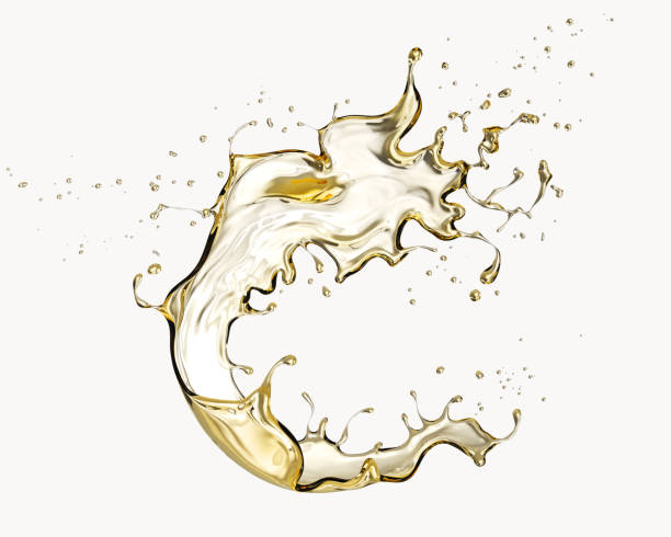 istock Olive or engine oil splash isolated on white background. 1160006528