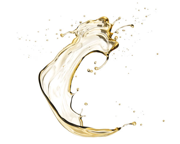 istock Olive or engine oil splash isolated on white background. 1160006600