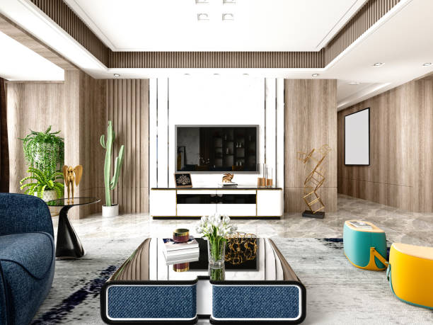 istock 3d render of living room 1160006910