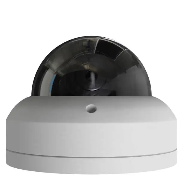 3D rendering illustration of a dome surveillance camer