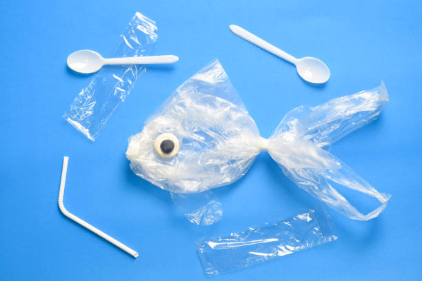 istock stop ocean plastic pollution and saving the environment concept. fish from a plastic bag. 1160012588