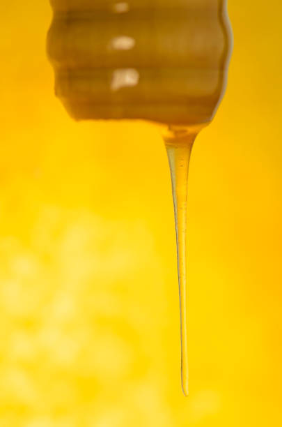 istock Caramel sauce dripping. Sweet caramel sauce 1160017121