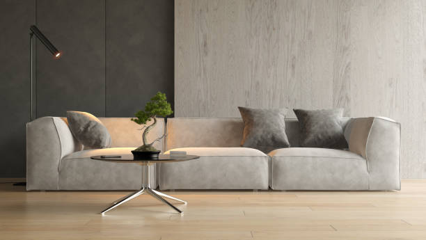 istock Interior of modern living room with sofa 3D rendering 1160017206