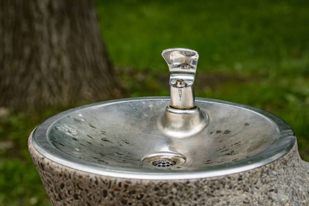 Drinking water fountain in the park.