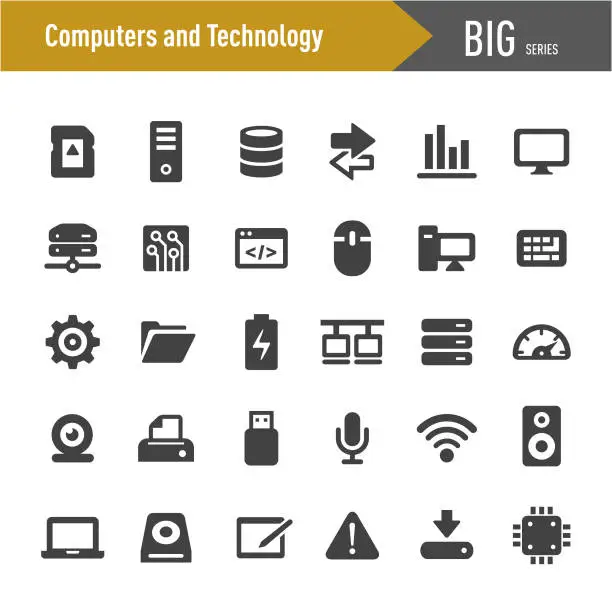 Vector illustration of Computers and Technology Icons - Big Series
