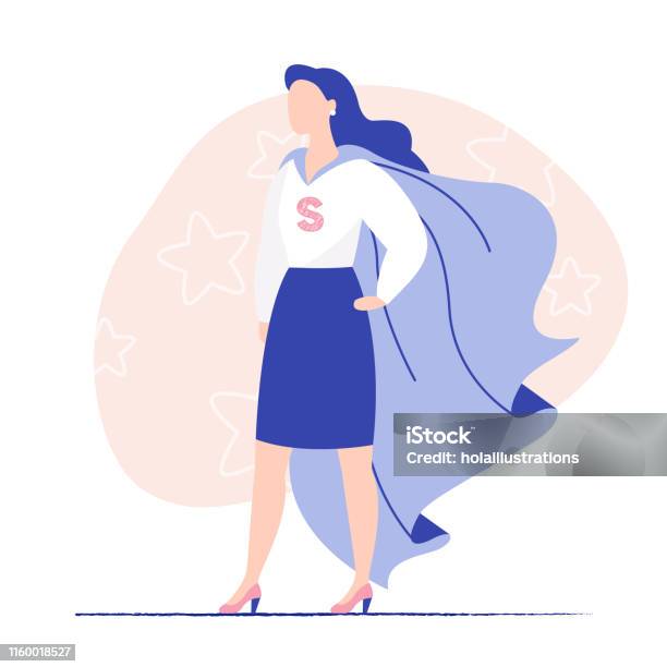 Ilustración de Joven Mujer De Negocios Con Capa De Superhéroe Mujer Poder Mujer De Negocios Mujer Valiente y más Vectores Libres de Derechos de Superhéroe