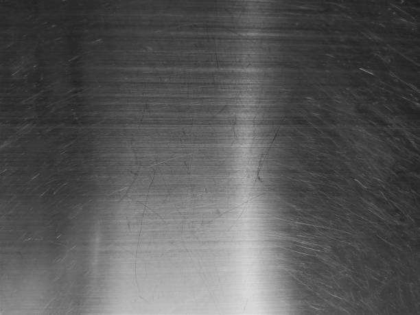 istock Stainless steel sheet with an incomprehensible abstract pattern as the original background. 1160018744