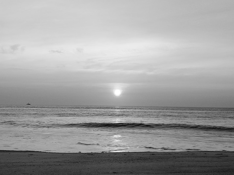 Black and white sunrise