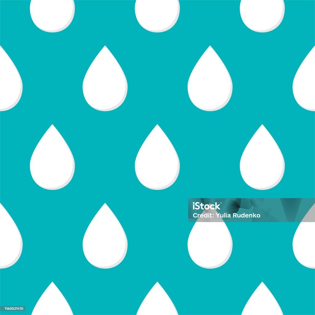 Milkdrop Pattern Milk Drop White Water Droplet Or Cream Drip On Blue Background Seamless ...