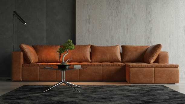 istock Interior of modern living room with sofa 3D rendering 1160021500