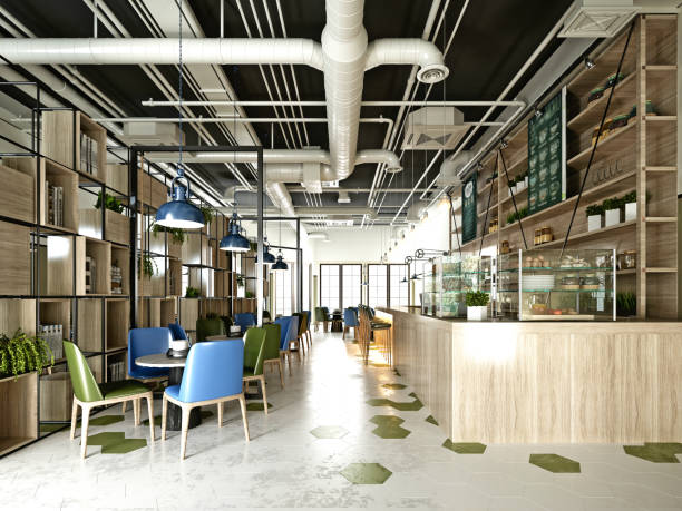 istock 3d render of cafe restaurant 1160022887