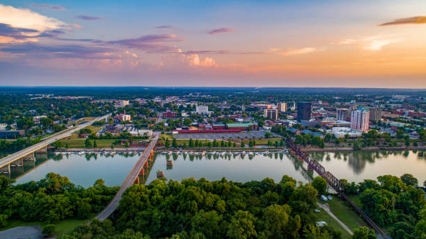 istock Augusta Georgia GA Drone Skyline Aerial 1160024090