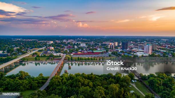 Augusta Georgia Ga Drone Skyline Aerial Stock Photo - Download Image Now - Augusta - Georgia, Georgia - US State, Augusta National Golf Club