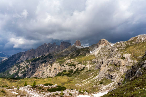 istock Sky before the storm.  Trail around Tre Cime di Lavaredo. Dolomites. Italy. 1160025261