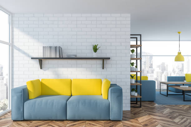 istock White office lounge area with couch and shelves 1160025594