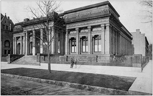 Antique black and white photo of Milwaukee, Wisconsin: Layton Art Gallery