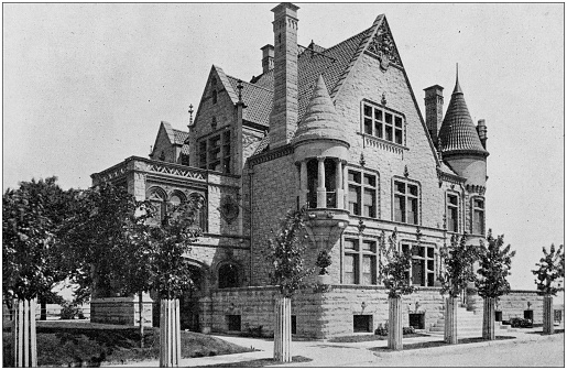 Antique black and white photo of Milwaukee, Wisconsin: Residence of William Becker