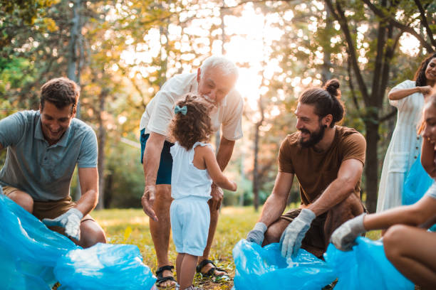 istock Diligent family with child recycling 1160028711