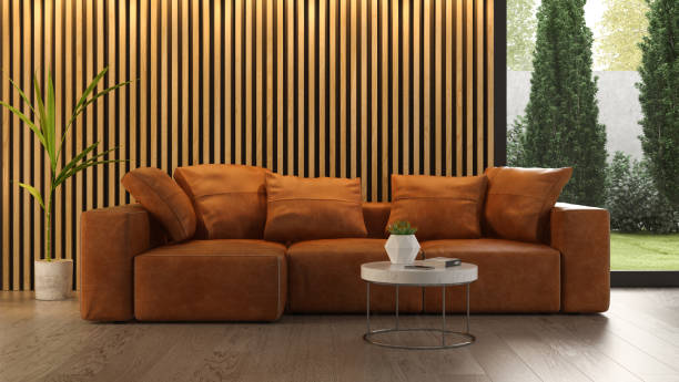 istock Interior of modern living room with sofa 3D rendering 1160028837