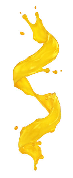 istock Splash of orange juice isolated on a white background. 3d illustration 1160029150