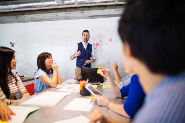 istock Businessman giving presentation 1160030354