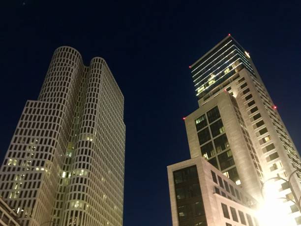 istock Berlin skyscrapers at night 1160030993