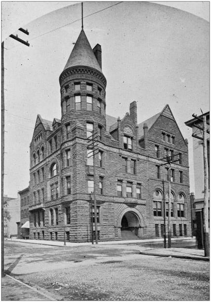 istock Antique black and white photo of Cincinnati, Ohio: YMCA 1160039724
