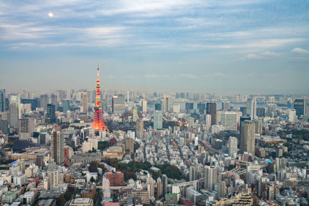 istock Tokyo Tower, Japan - communication and observation tower. It was the tallest artificial structure in Japan until 2010 when the new Tokyo Skytree became the tallest building of Japan. 1160041127