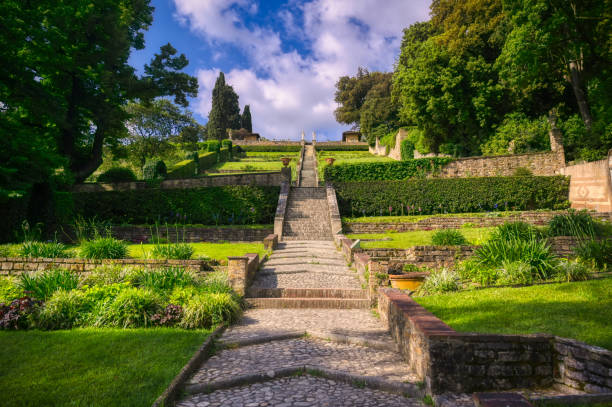 June 6, 2019 - Florence, Italy - A view of the Bardini Gardens located in Florence, Italy.