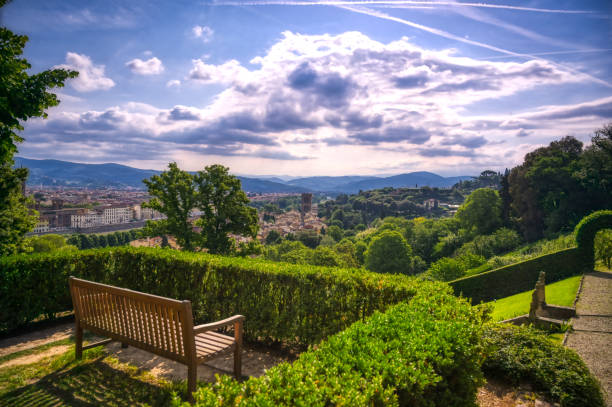 June 6, 2019 - Florence, Italy - A view of the Bardini Gardens located in Florence, Italy.